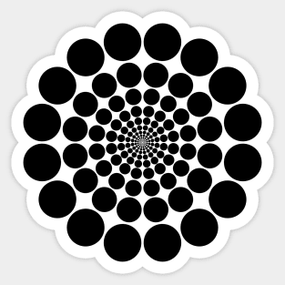 Infinite Dots illusion "Black" Sticker